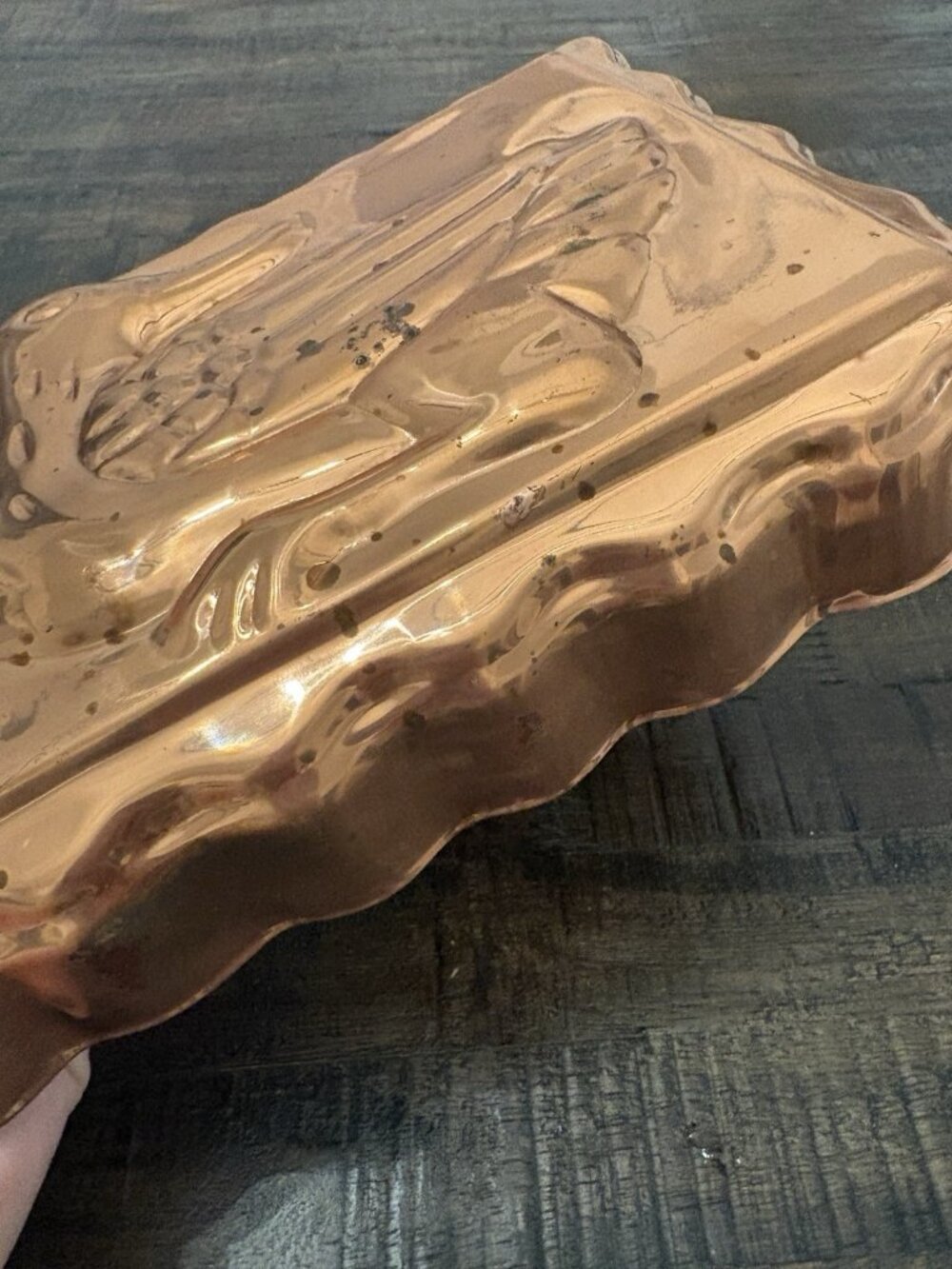 Copper Tin Lined Rectangular Duck Mold Wall Decor - Picture 6 of 8